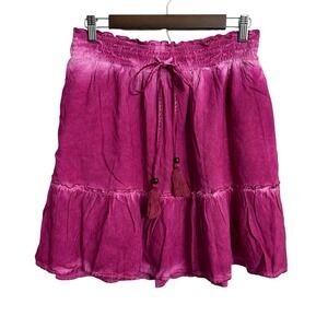 NEW Pilcro ruffle skirt women's medium purple boho ruffle cottagecore festival